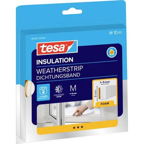 TESA 05412 WS - Foam seal, 10 m, white – image 1