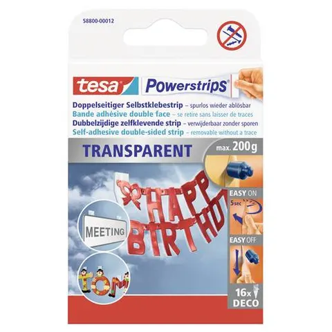 TESA 58800 - tesa Powerstrips® transparent Deco strips – image 1