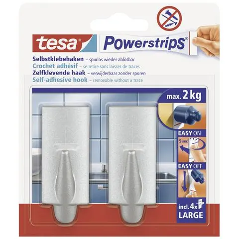tesa Powerstrips Haken Large Trend chrom – Bild 1