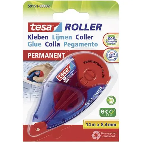 tesa Kleberoller 14m 8,4mm permanent Blister – Bild 1