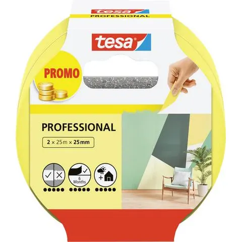tesa Malerband Professional 2 x 25m x 25mm – Bild 1