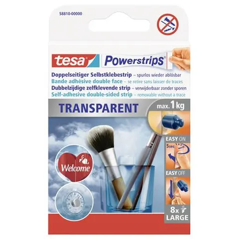 TESA 58810 - tesa Powerstrips® Transparent Strips Large – image 1