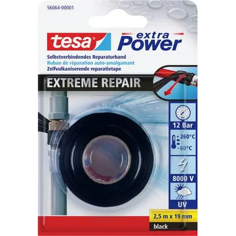 TESA 56064 SW - Self-amalgamating tape, black – image 1