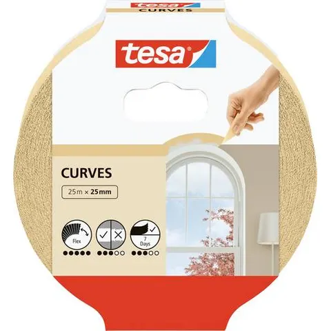 tesa Malerband Kurven 25m x 25mm – Bild 1