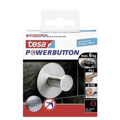 tesa Powerbutton Haken Classic, rund – Bild 1