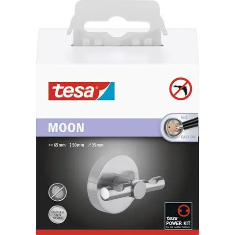 tesa MOON Doppel-Handtuchhaken – Bild 1
