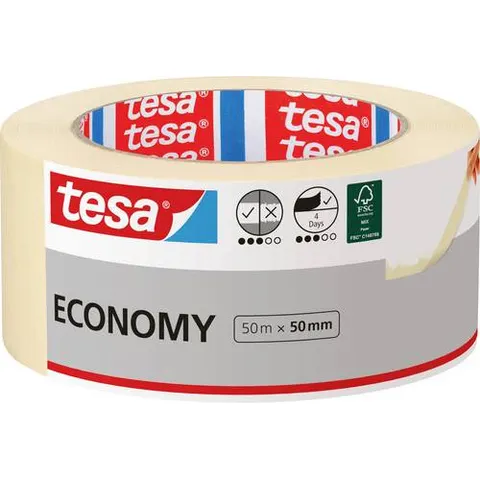 TESA 05288 - tesa® BASIC masking tape, 50 m x 50 mm – image 1
