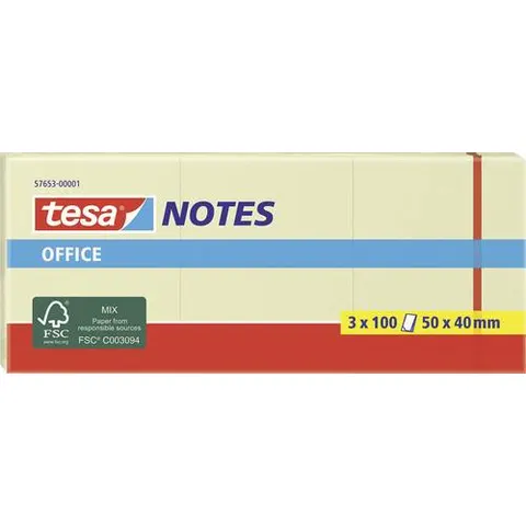 TESA 57653 - tesa® Office Notes, 50 x 40 mm, 3x 100 sheets – image 1