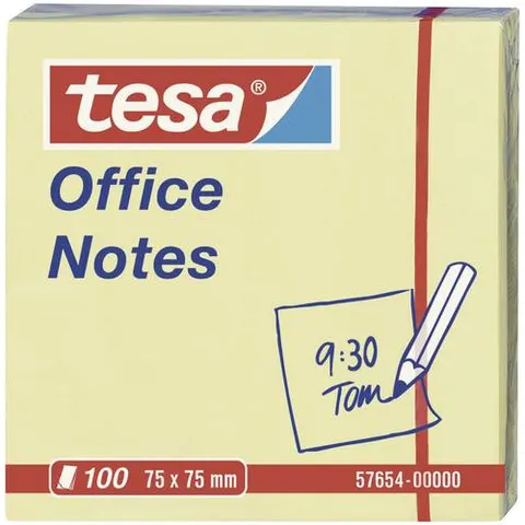 tesa Office Notes 100 Blatt 75 x 75mm gelb – Bild 1