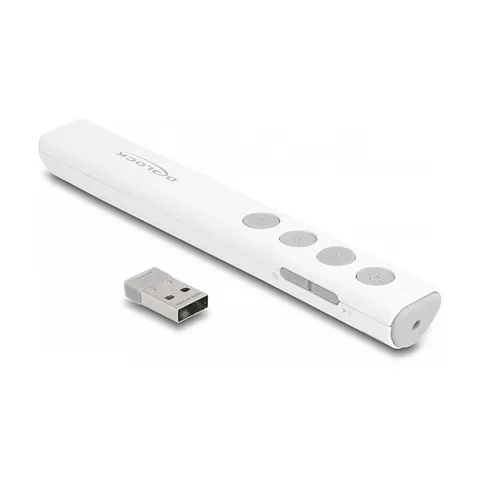 DELOCK 64251 - Presenter, wireless, laser pointer, white – image 1