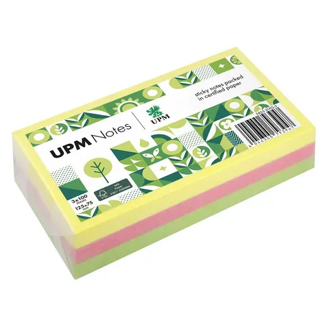 UPM Notes Haftnotizen Brilliantmix, farbsortiert, 100 Blatt – 585521PG3 – Bild 1