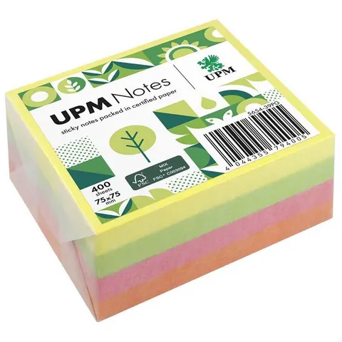 UPM Notes Haftnotizen Brilliantmix, farbsortiert, 400 Blatt – Bild 1