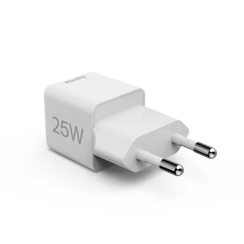 Hama 25W Snellader - USB-C PD/QC - Super-mini - Wit – afbeelding 1