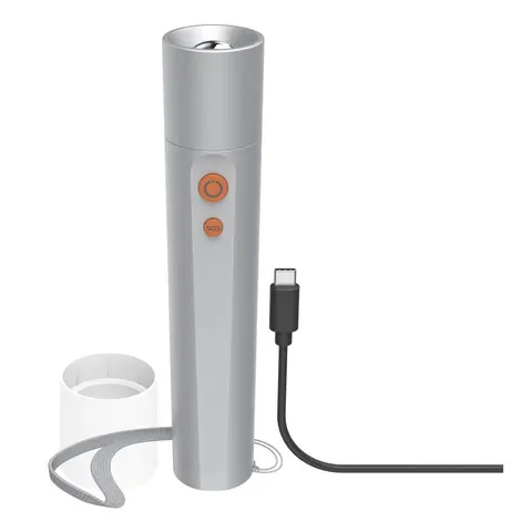 Hama LED Taschenlampe FL350-C, silber – Bild 1