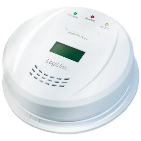LogiLink Kohlenmonoxidmelder mit LCD-Display, weiß – Bild 1
