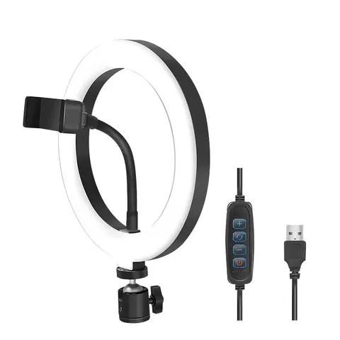 Logilink Smartphone-Ringlicht, DM 20cm, 1.8m Kabel – Bild 1