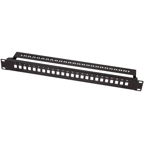 "LOGILINK FB0002B - 19"" fiber optic panel for 24x LC Duplex / SC Simplex couplings" – image 1
