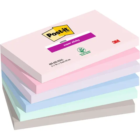 Post-it Haftnotizen super sticky notes, 127 x 76 mm, Soulful – Bild 1
