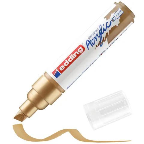 Acrylmarker edding e-5000 breed rijkgoud – afbeelding 1