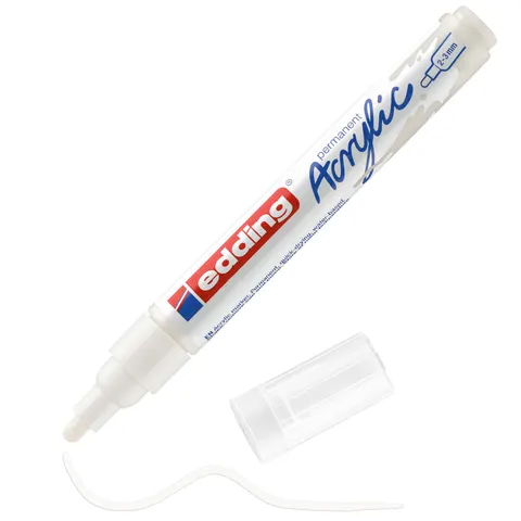 Acrylmarker edding e-5100 medium verkeerswit – afbeelding 1
