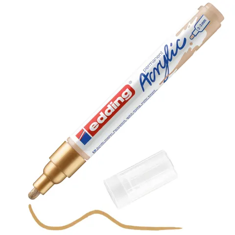 Acrylmarker edding e-5100 medium rijkgoud – afbeelding 1