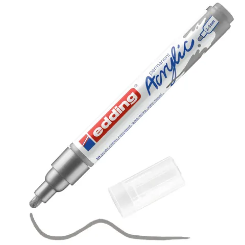 Acrylmarker edding e-5100 medium zilver – afbeelding 1