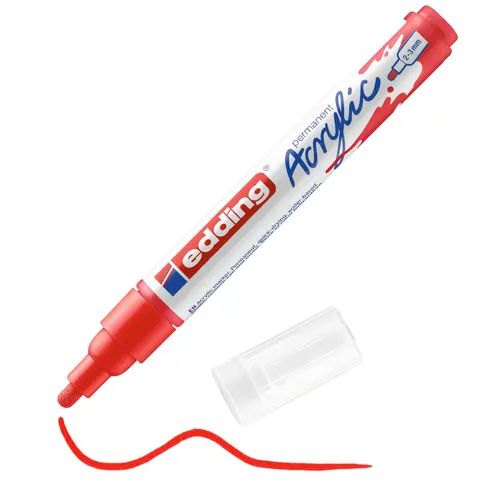 Acrylmarker edding e-5100 medium verkeersrood – afbeelding 1