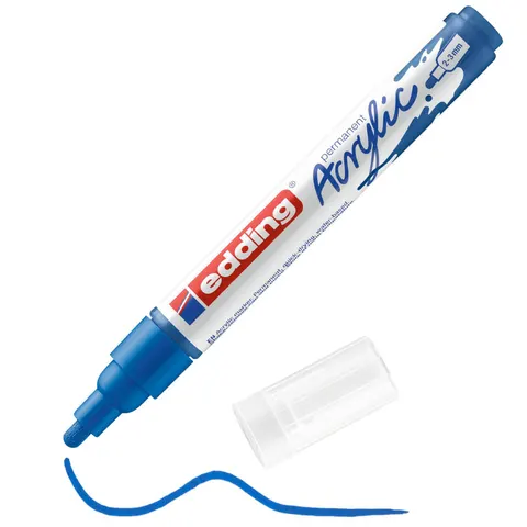 Acrylmarker edding e-5100 medium gentiaanblauw – afbeelding 1