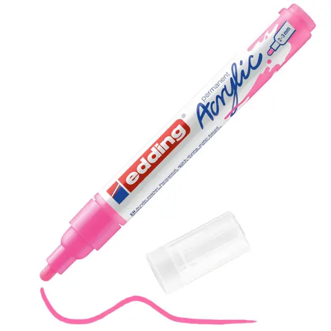Acrylmarker edding e-5100 medium neon roze – afbeelding 1