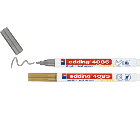 EDDING 4085/2S - Chalk marker, 1 - 2 mm, gold/silver – image 1