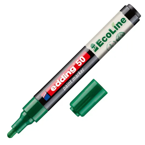 Edding EcoLine Marker 50 - Groen, Lak, 2-3 mm – afbeelding 1