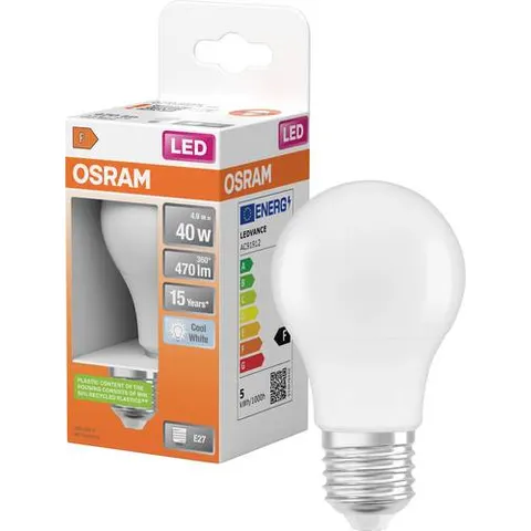 OSRAM LED bulb Star matt E27 4,9 W, cool white – image 1