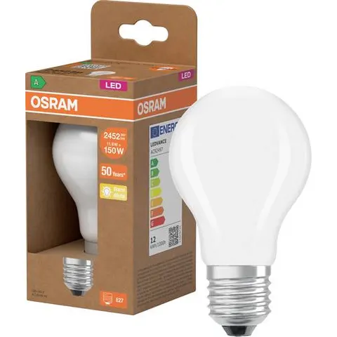 OSRAM LED bulb E27 11.6W matt 2,700K 2452lm – image 1