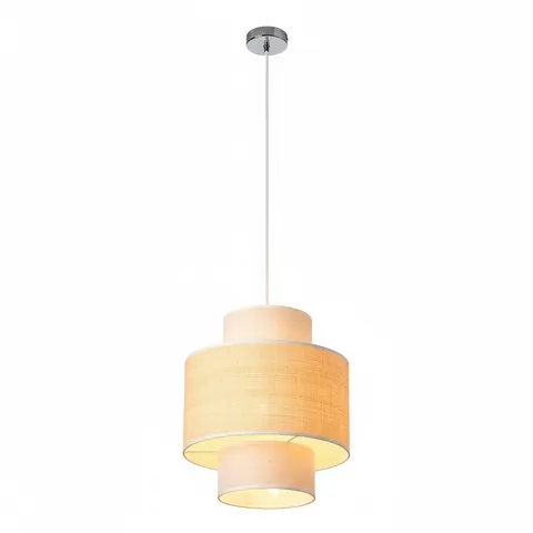 OSRAM Hängeleuchte Decor Wrap Cylinder, beige, Bast, Leinen – beige, hellbraun – Bild 1
