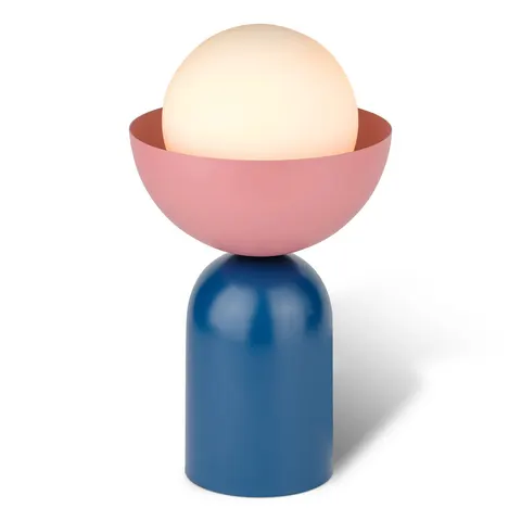 OSRAM Tischleuchte Decor Bowl, blau/pink, Stahl, E14 – blau, pink – Bild 1
