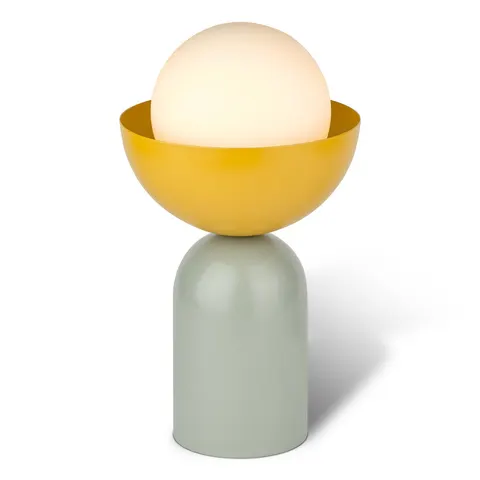 OSRAM Tischleuchte Decor Bowl, grün/gelb, Stahl, E14 – grün, gelb – Bild 1