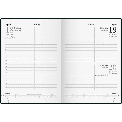 Glocken Taschenkalender, 2027, schwarz – Bild 1