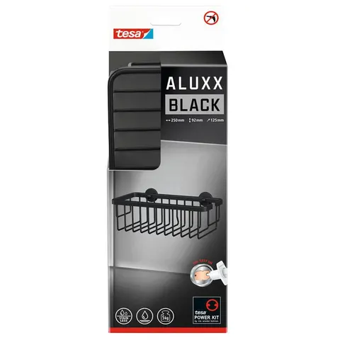 TESA 40506 - tesa Aluxx black shower rack – image 1