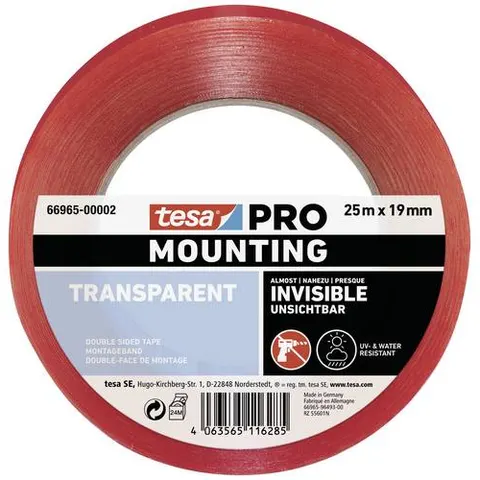 Tesa PRO dubbelzijdig polyester tape 19mmx25m – afbeelding 1