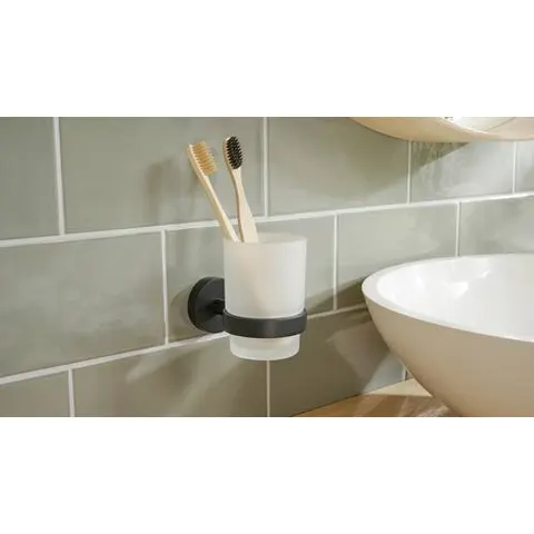TESA 40566 - tesa Moon black toothbrush holder – image 1