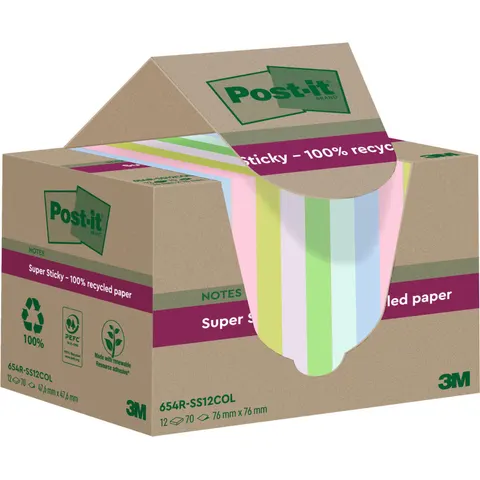 Post-it® Haftnotizen 7,6 x 7,6 cm – 654RSS12COL – Bild 1