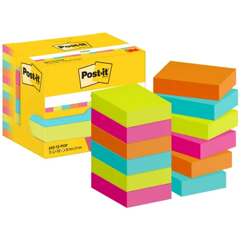 Post-it Haftnotizen notes, 38 x 51 mm, Poptimistic – Bild 1