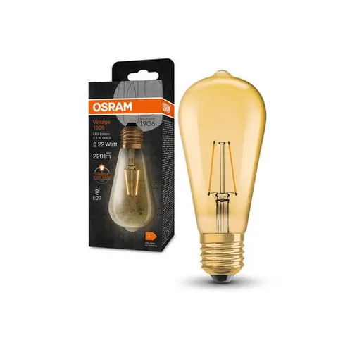 Osram Vintage 1906® Led Edison 2,5w 824 Gold E27 – Bild 1
