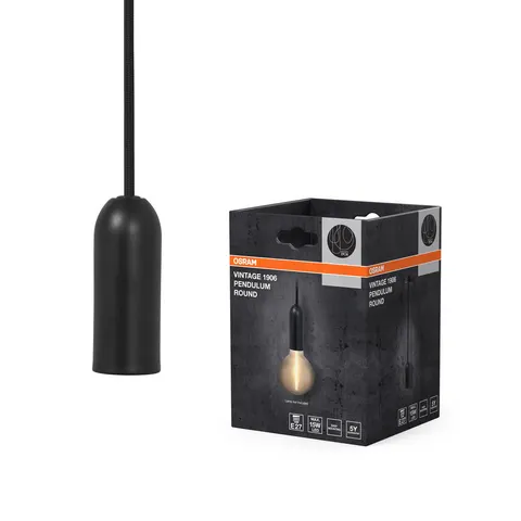 OSRAM Vintage 1906® Pendelleuchte ROUND E27, schwarz – Bild 1