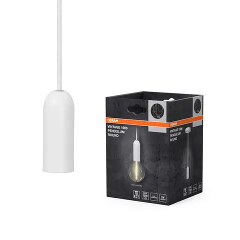 OSRAM Vintage 1906® Pendelleuchte ROUND E27, weiss – Bild 1