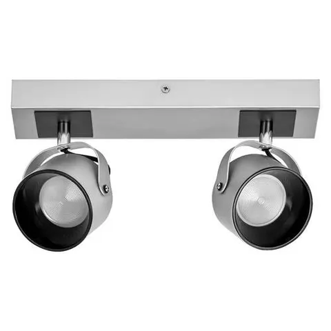 OSRAM LED ceiling light Jupiter, 2-bulb, silver, metal – image 1