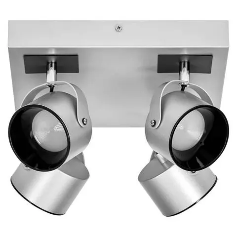 OSRAM LED ceiling light JUPITER PLATE, 4-bulb, silver metal – image 1