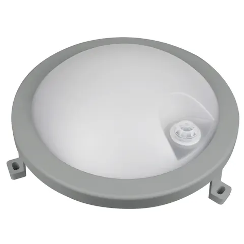 BLULAXA 49899 - Basic cellar light Fix Sensor round, grey, IP54, 12 W, 1200 lm – image 1