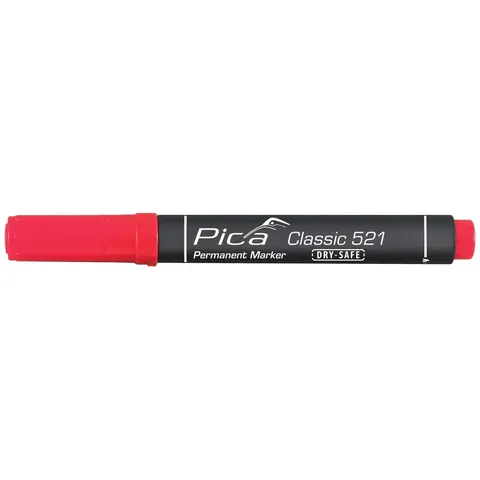 Pica Permanent Marker 2-6mm mit Keilspitze Rot – Bild 1