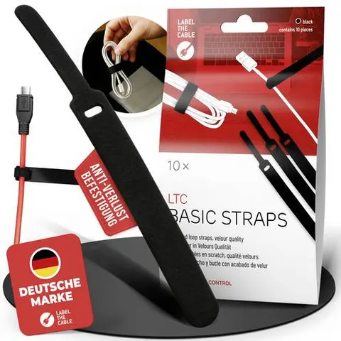 Label the Cable LTC BASIC STRAPS L LTC 1110 10 St. Schwarz – Bild 1